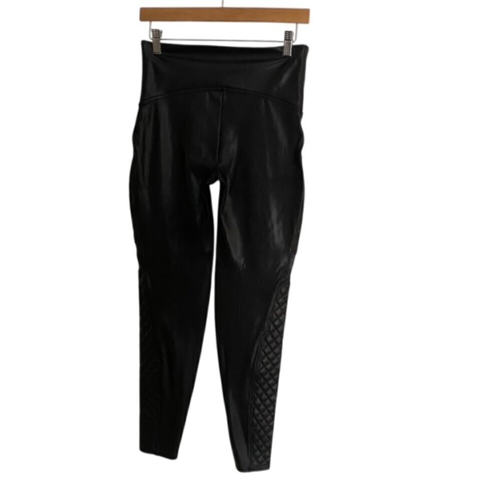 Spanx Quilted Faux Leather Legging Large - Picture 4 of 5